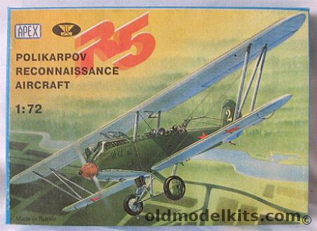 Apex 1/72 TWO Polikarpov R-5 plastic model kit